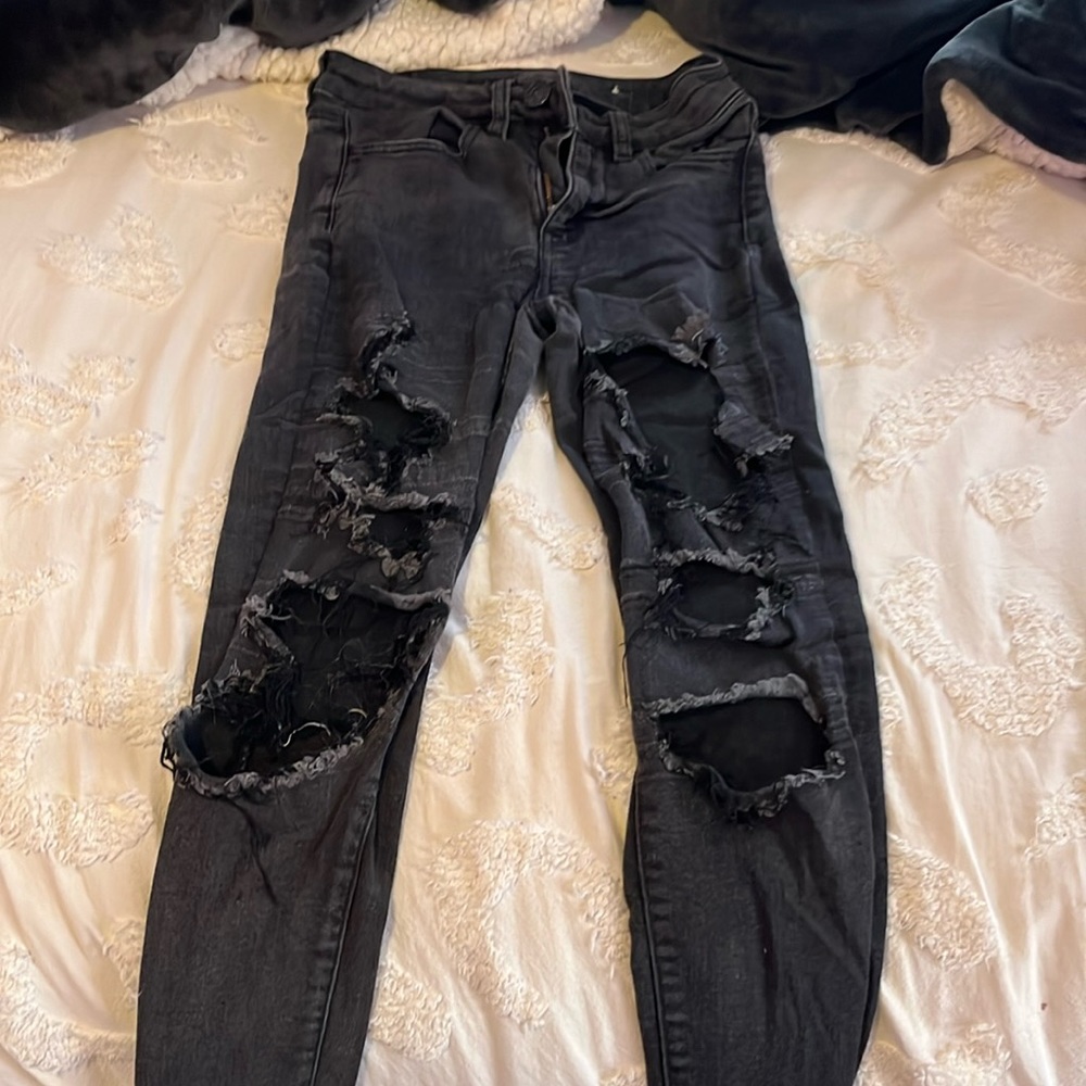 Black American eagle Ripped jeans